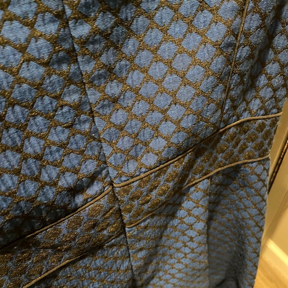 Trina Turk structured dress, size 6, pet and smoke free home, blue and black - Picture 5 of 8